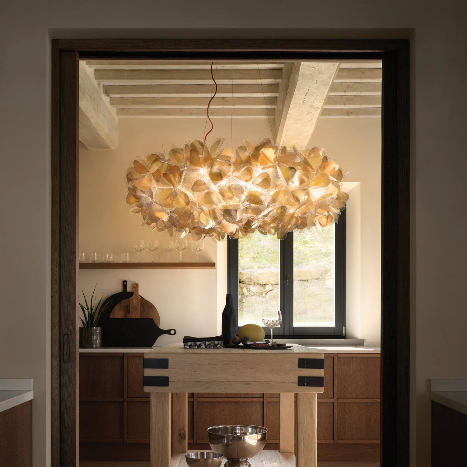 Slamp Clizia Mama Non Mama Pendel Ø78cm gold/rot Slamp Clizia Mama Non Mama Pendel Ø78cm Gold/rot -Slamp 10013417 1