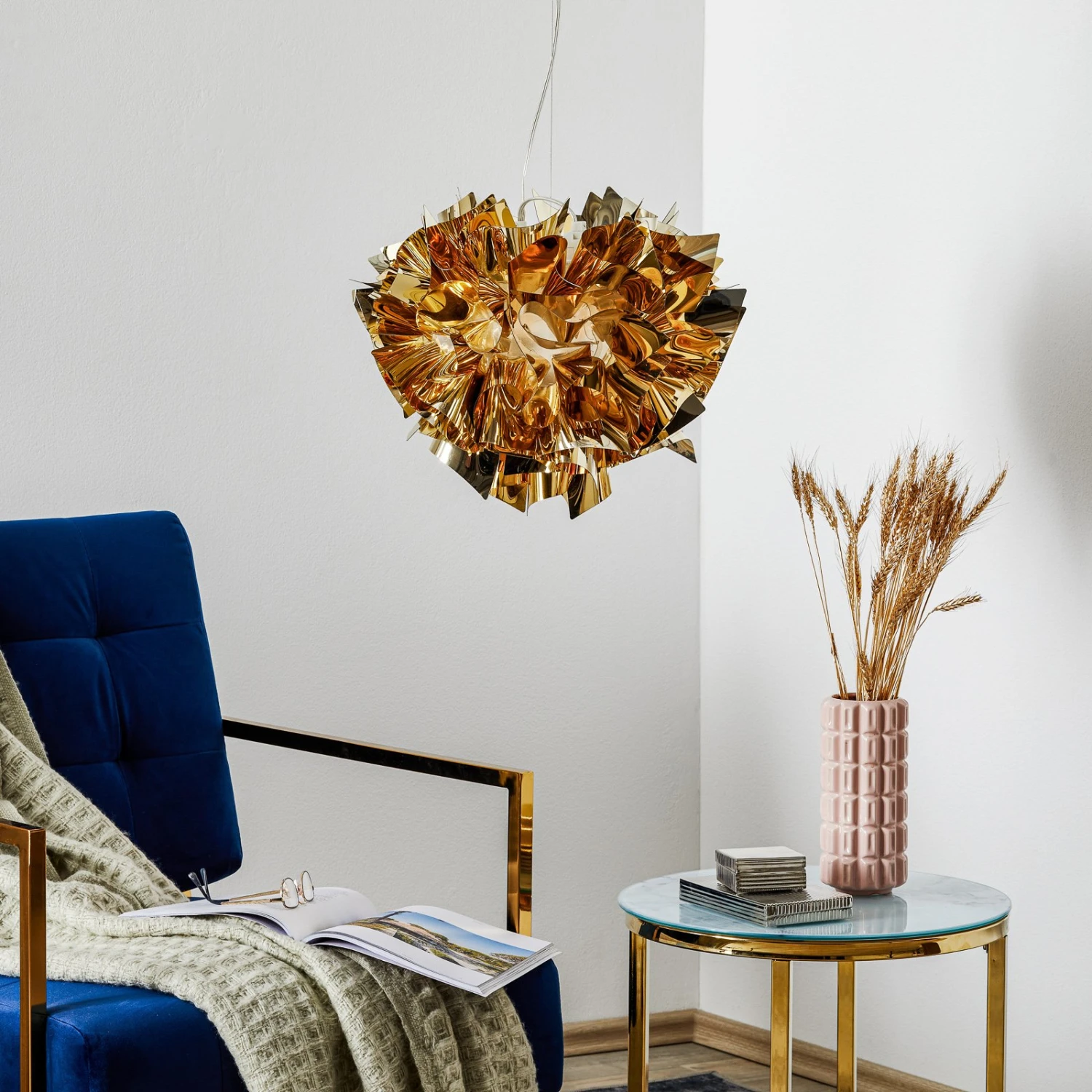 Slamp Veli Design-Hängeleuchte, Ø 42cm, gold Slamp Veli Design-Hängeleuchte, Ø 42cm, Gold -Slamp 8503216 2