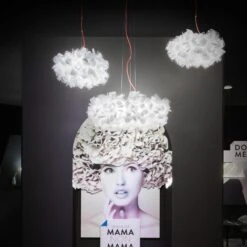 Slamp Clizia Mama Non Mama Pendel Ø78cm Weiß/rot 4 Slamp Clizia Mama Non Mama Pendel Ø78cm Weiß/rot -Slamp 8503339 2