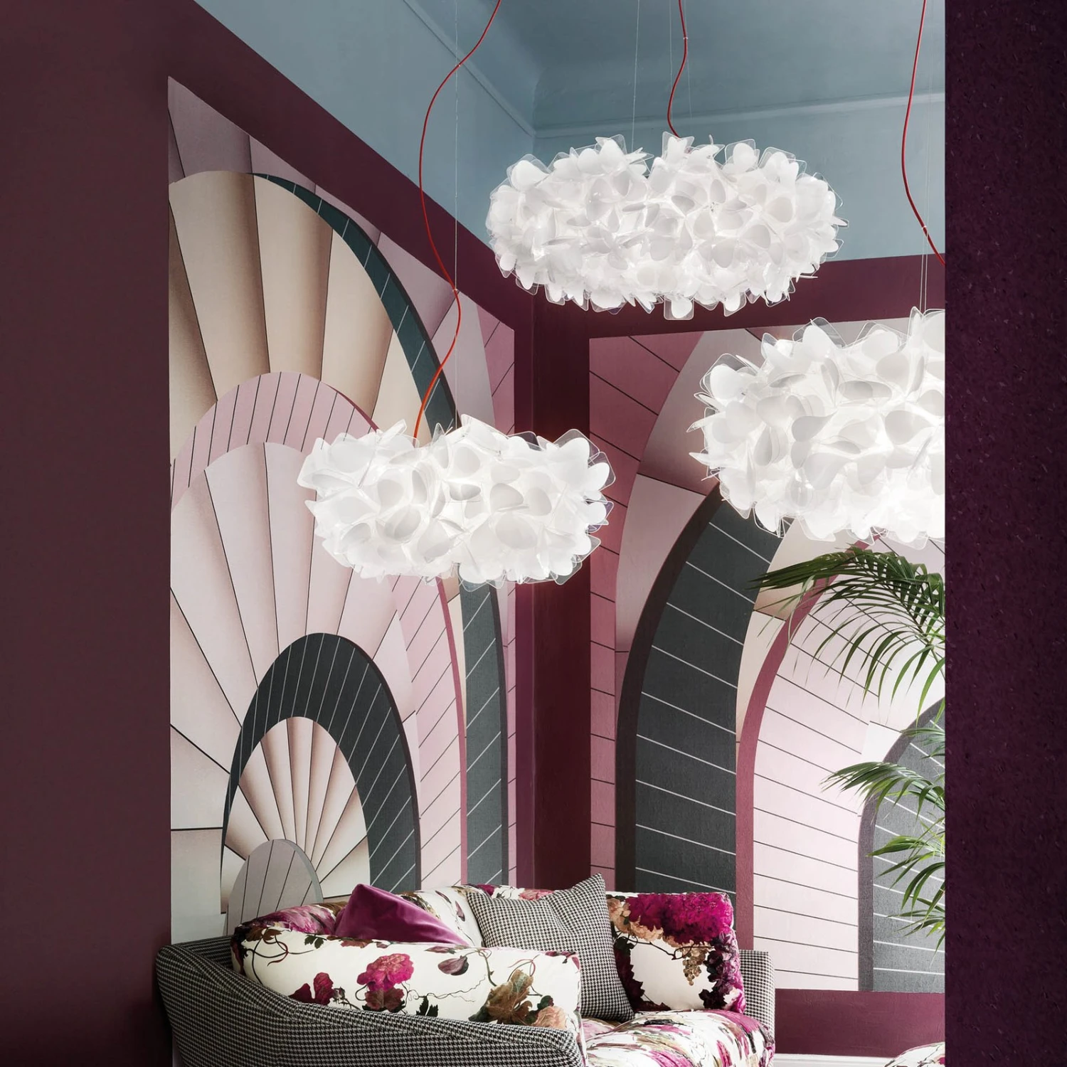 Slamp Clizia Mama Non Mama Pendel Ø78cm weiß/rot Slamp Clizia Mama Non Mama Pendel Ø78cm Weiß/rot -Slamp 8503339 4