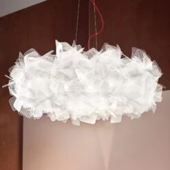 Slamp Clizia Pixel Hängelampe, Kabel Rot, Ø 78 Cm