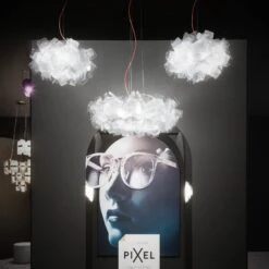 Slamp Clizia Pixel Hängelampe, Kabel Rot, Ø 78 Cm 6 Slamp Clizia Pixel Hängelampe, Kabel Rot, Ø 78 Cm -Slamp 8503345 4