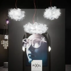 Slamp Clizia Pixel Hängelampe, Kabel Rot, Ø 53 Cm 5 Slamp Clizia Pixel Hängelampe, Kabel Rot, Ø 53 Cm -Slamp 8503346 3