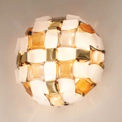 Slamp Mida Wandleuchte, 32x32 Cm, Amber/weiß 7 Slamp Mida Wandleuchte, 32x32 Cm, Amber/weiß -Slamp 8503375 5