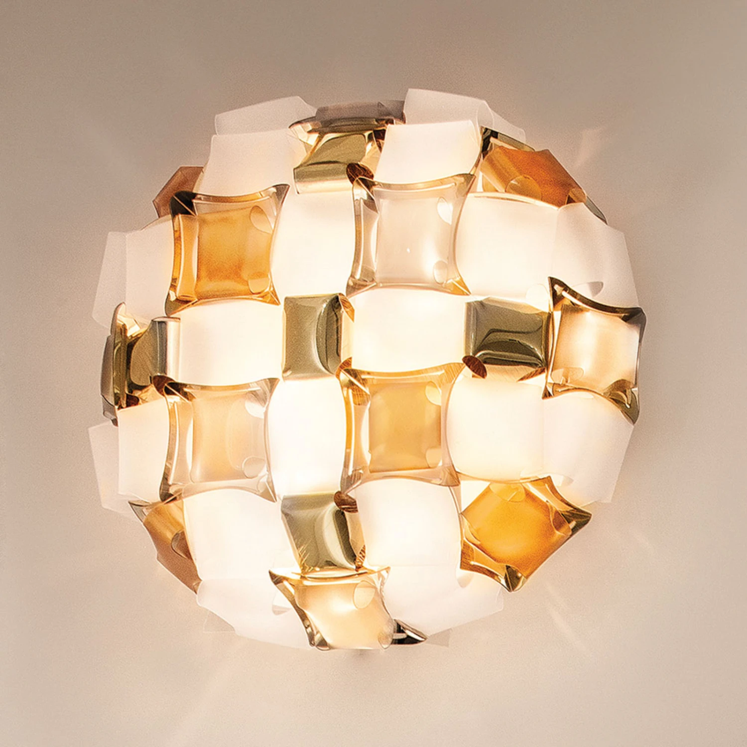 Slamp Mida Wandleuchte, 32x32 cm, amber/weiß Slamp Mida Wandleuchte, 32x32 Cm, Amber/weiß -Slamp 8503375 5