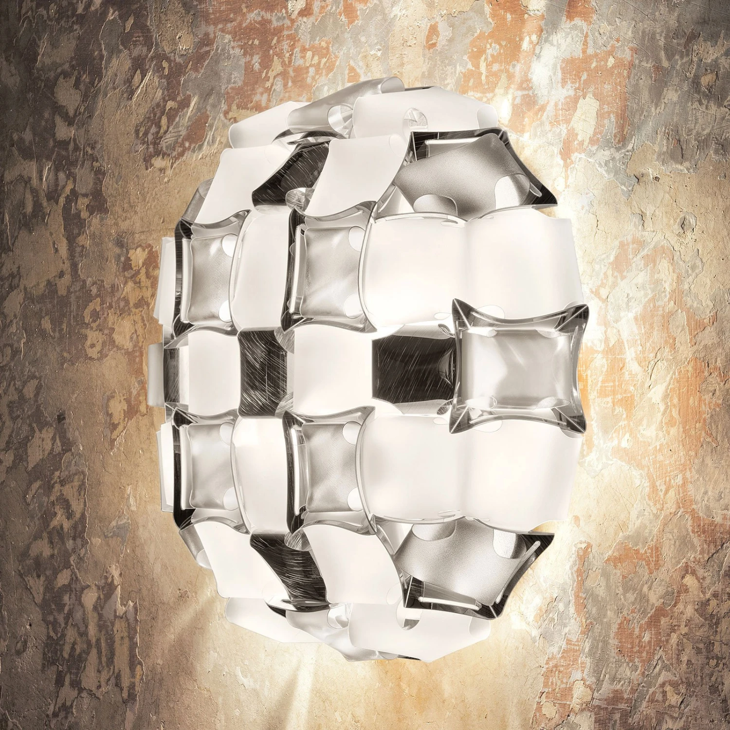 Slamp Mida Wandleuchte, 32x32 cm, platin/weiß Slamp Mida Wandleuchte, 32x32 Cm, Platin/weiß -Slamp 8503419