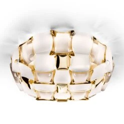 Slamp Mida Deckenleuchte, Ø 67 Cm, Gold/weiß