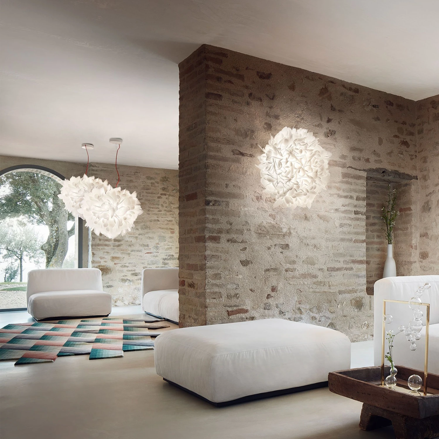 Slamp Veli Foliage Hängelampe weiß-rot Ø 55cm Slamp Veli Foliage Hängelampe Weiß-rot Ø 55cm -Slamp 8503431 3