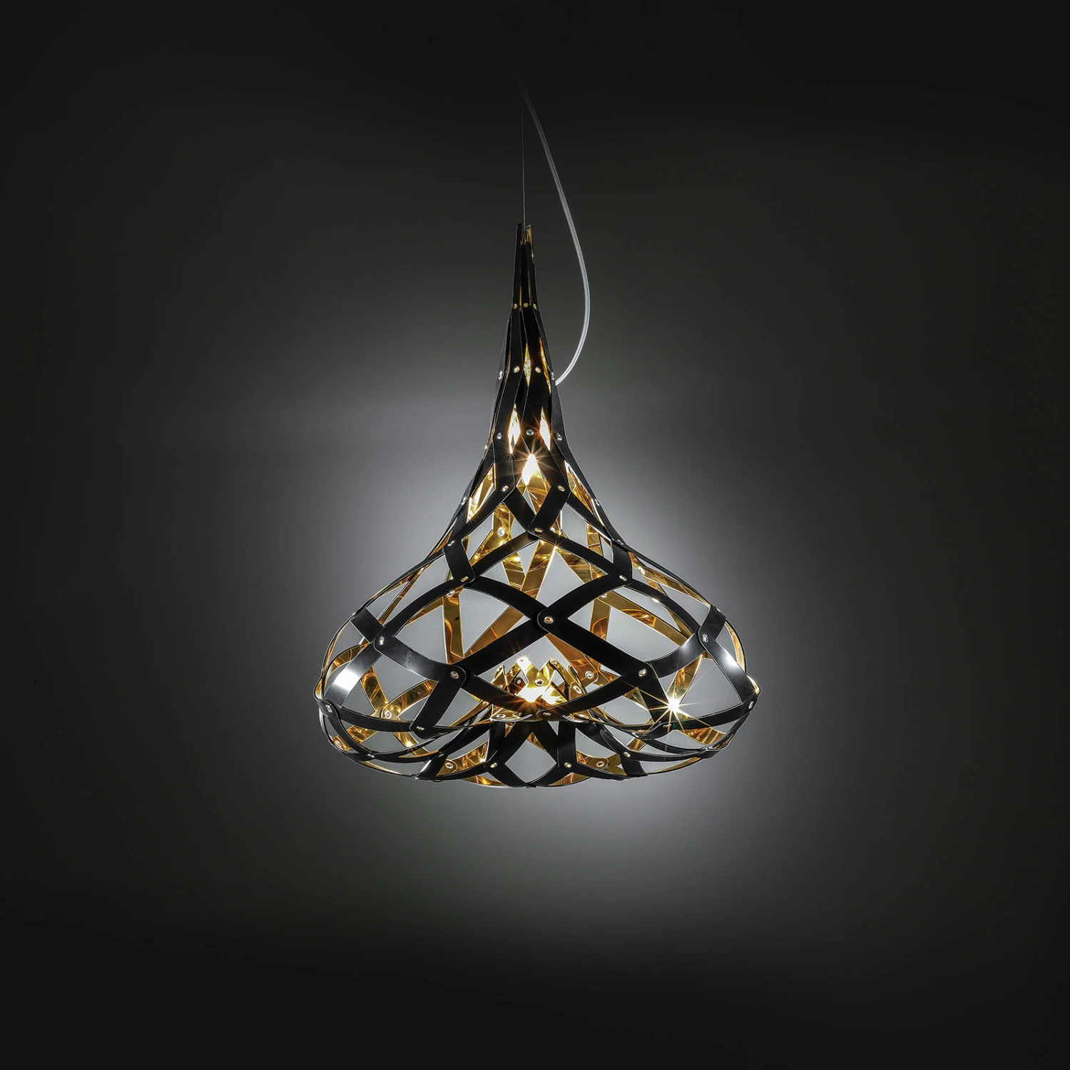 Slamp Supermorgana Hängeleuchte, schwarz/gold Slamp Supermorgana Hängeleuchte, Schwarz/gold -Slamp 8503466 1