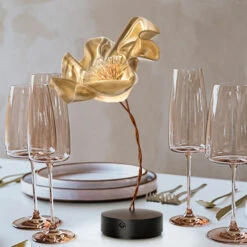 Slamp LaFleur LED-Tischleuchte, Akku, Velvet