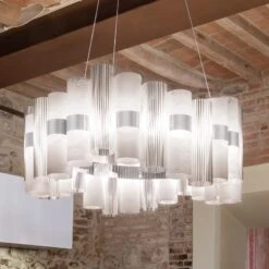 Slamp La Lollo L LED-Hängelampe, Ø80cm, Weiß