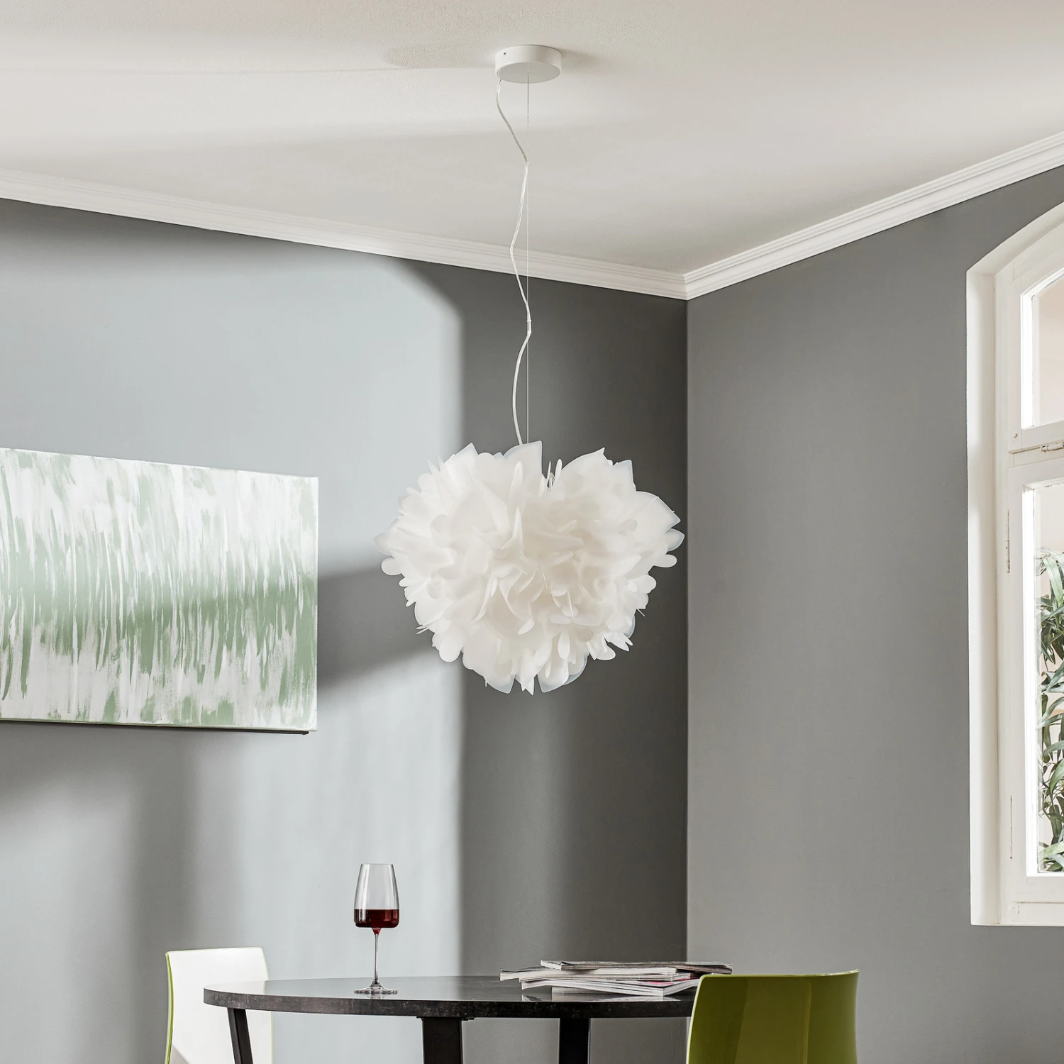 Slamp Veli Foliage Hängelampe weiß-transp. Ø 55cm Slamp Veli Foliage Hängelampe Weiß-transp. Ø 55cm -Slamp 8503913 2