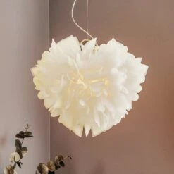 Slamp Veli Foliage Hängelampe Weiß-transp. Ø 45cm