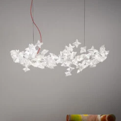 Slamp Hanami Suspension Hängelampe, Rotes Kabel