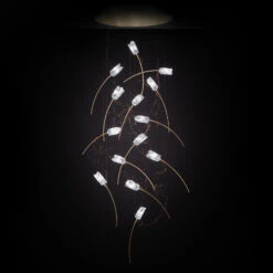 Slamp Tulip 14 LED-Hängelampe Prisma/messing Rund