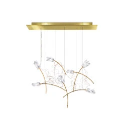 Slamp Tulip 7 LED-Hängelampe Prisma/messing Eckig